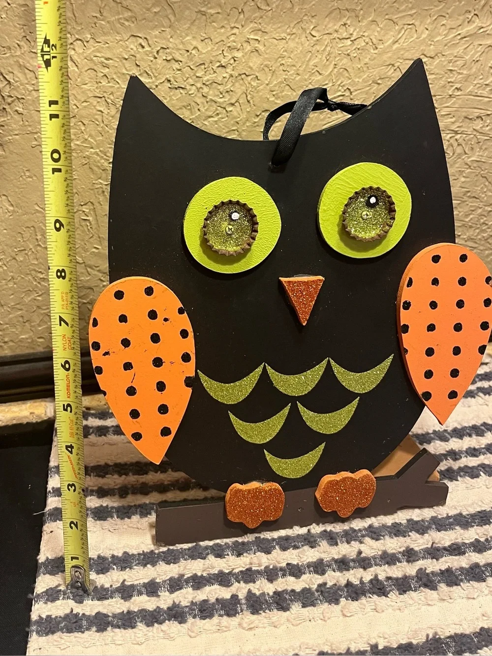 Vintage Wooden Owl Decor Halloween